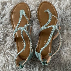 NWOT Maurice’s Sandals in Pale Turquoise